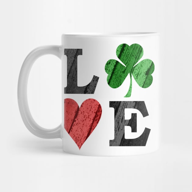 St. Patrick's Day LOVE with Heart and Shamrock by HolidayBug
